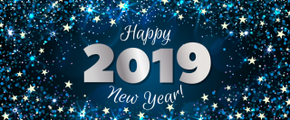 New Year 2019, Stars, Blue Decorations PNG images