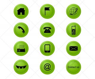 Address Icon Contact Icons Set PNG images