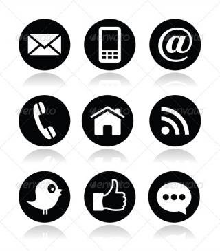 Contact, Web, Blog And Social Media Round Icons Web Technology PNG images
