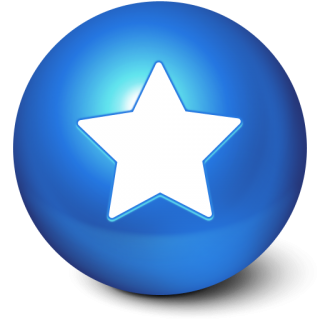 Blue Star Ball Favorites Icon Png PNG images