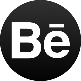 Behance Black Circle Icon PNG images