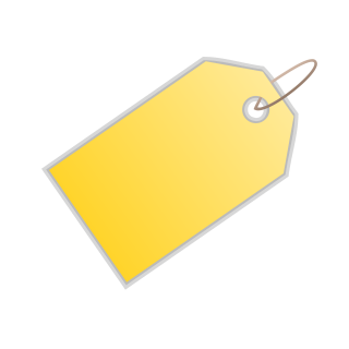 Yellow Blank Price Tag Png PNG images