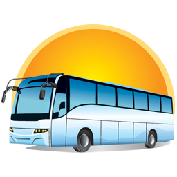 Bus With Sun Png PNG images