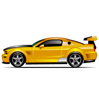 Yellow Muscle Car Icon Png PNG images