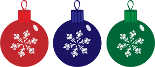 Christmas Ornaments, Red, Blue, Green PNG images