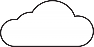 Vector Cloud Outline Drawing PNG images