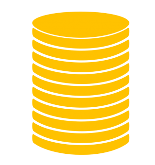 Coin Stack Icon GOLD PNG images