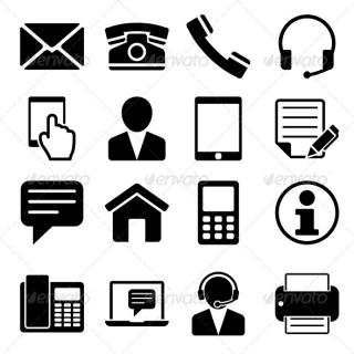Contact Us Icons Set Web Icons PNG images