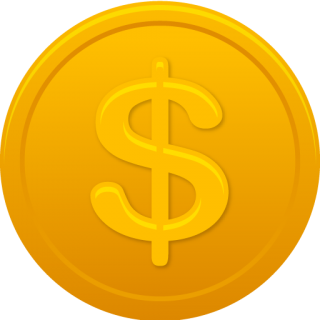 Orange Coin Us Dollar Icon PNG images
