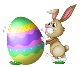 Colorful Easter With Bunny Png PNG images