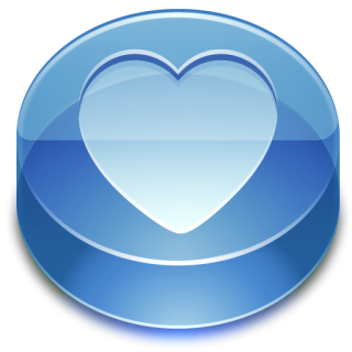 Blue, Heart, Glass, Favorite Icon PNG images