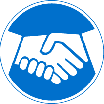 Blue, White, Handshake Icon PNG images