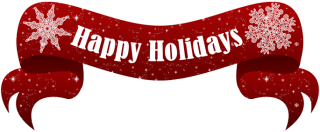 Happy Holidays Text Banner Png PNG images