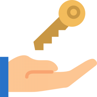Hand With House Key Icon PNG images