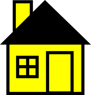 Black Yellow House Clip Art Picture PNG images