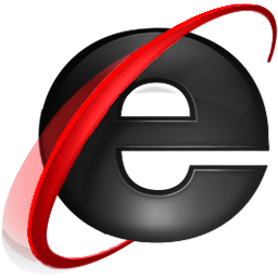 Black Internet Explorer 9 Icon PNG images