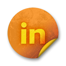 Linkedin Logo Webtreats Icons, Free Icons In Orange Stickers Social PNG images