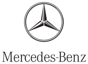 Whiite On Black Mercedes Benz Logo Png PNG images