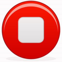 Red Music Stop Icon PNG images