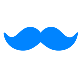 Moustache Blue Drawings PNG images