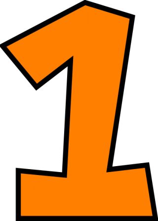 Number One (orange) Png PNG images