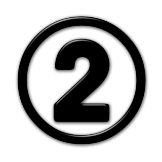 Number 2 Black Icon PNG images