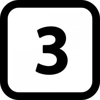 Black Number 3 Icon PNG images