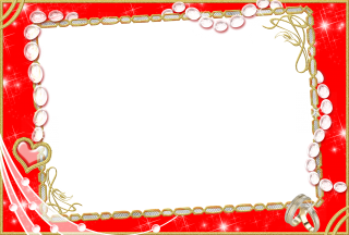 Red Wedding Photo Frame Png PNG images