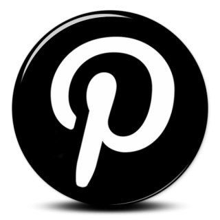 Black Pinterest Icon Logo Png PNG images