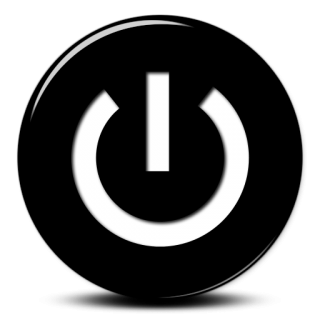 Black White Power Button Icon PNG images
