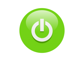 Green Power Button Symbol Icon PNG images