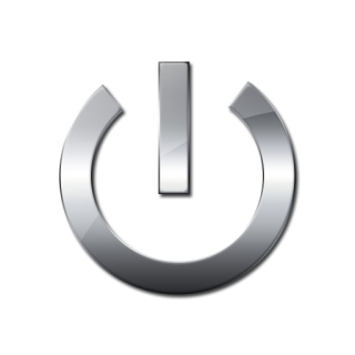 Metallic Power Button Icon PNG images