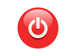 Red White Power Button Symbol Icon PNG images
