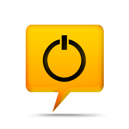 Yellow Power Button Icon PNG images