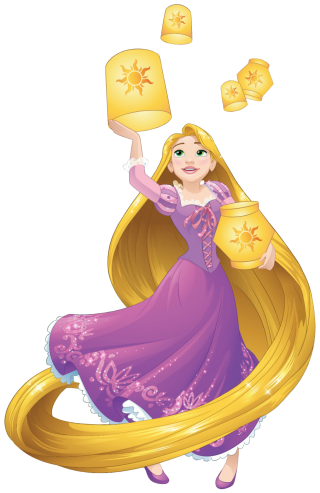 Rapunzel With Lanterns Png PNG images
