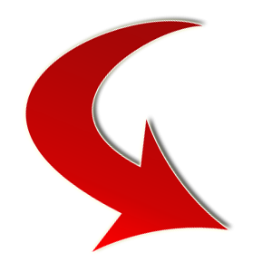 Red Arrow Curved PNG images