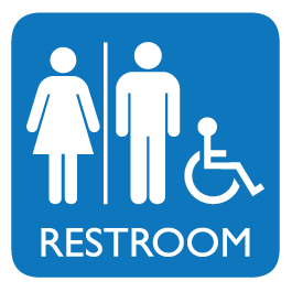 Unisex Restroom Sign Decal PNG images