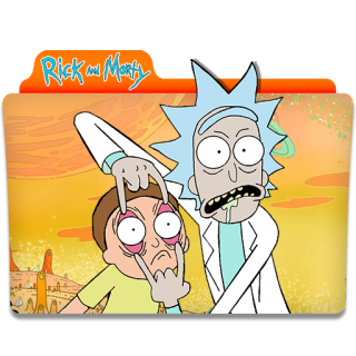 Rick And Morty Orange Folder Icon PNG images