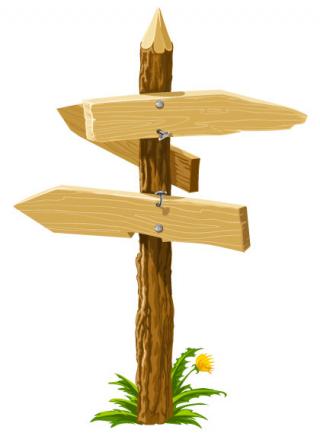 Wooden Road Direction Icon PNG images