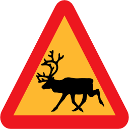 Warning, Reindeer, Roadsign Icon PNG images