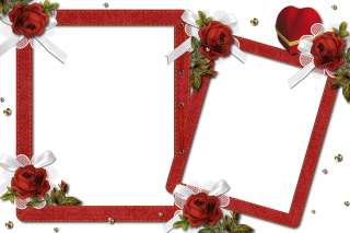 Romantic Floral Photo Frame Png PNG images