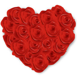Flowers Heart Roses Icon PNG images