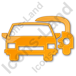 Car Rental Service Plain Orange Icon, PNG/ICO Icons, 256x256, 128x128 PNG images