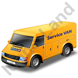 Service Van Yellow Icon, PNG/ICO Icons, 256x256, 128x128, 64x64, 48x48 PNG images