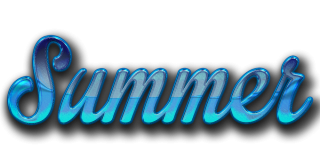 Blue Summer Text Png PNG images