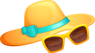 Hat And Sunglasses Summer Png PNG images