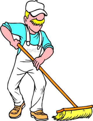Old Man Sweeping Png PNG images