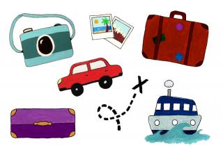 Car, Bag, Camera, Photos, Sea, Travel Transparent PNG images