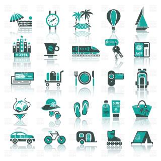 Vacation, Travel And Tourism Icon Set, Icons And Emblems, Download PNG images