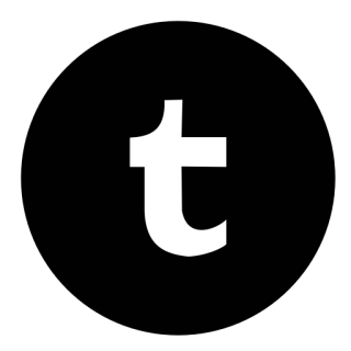 Black Circle Tumblr Logo Icon PNG images